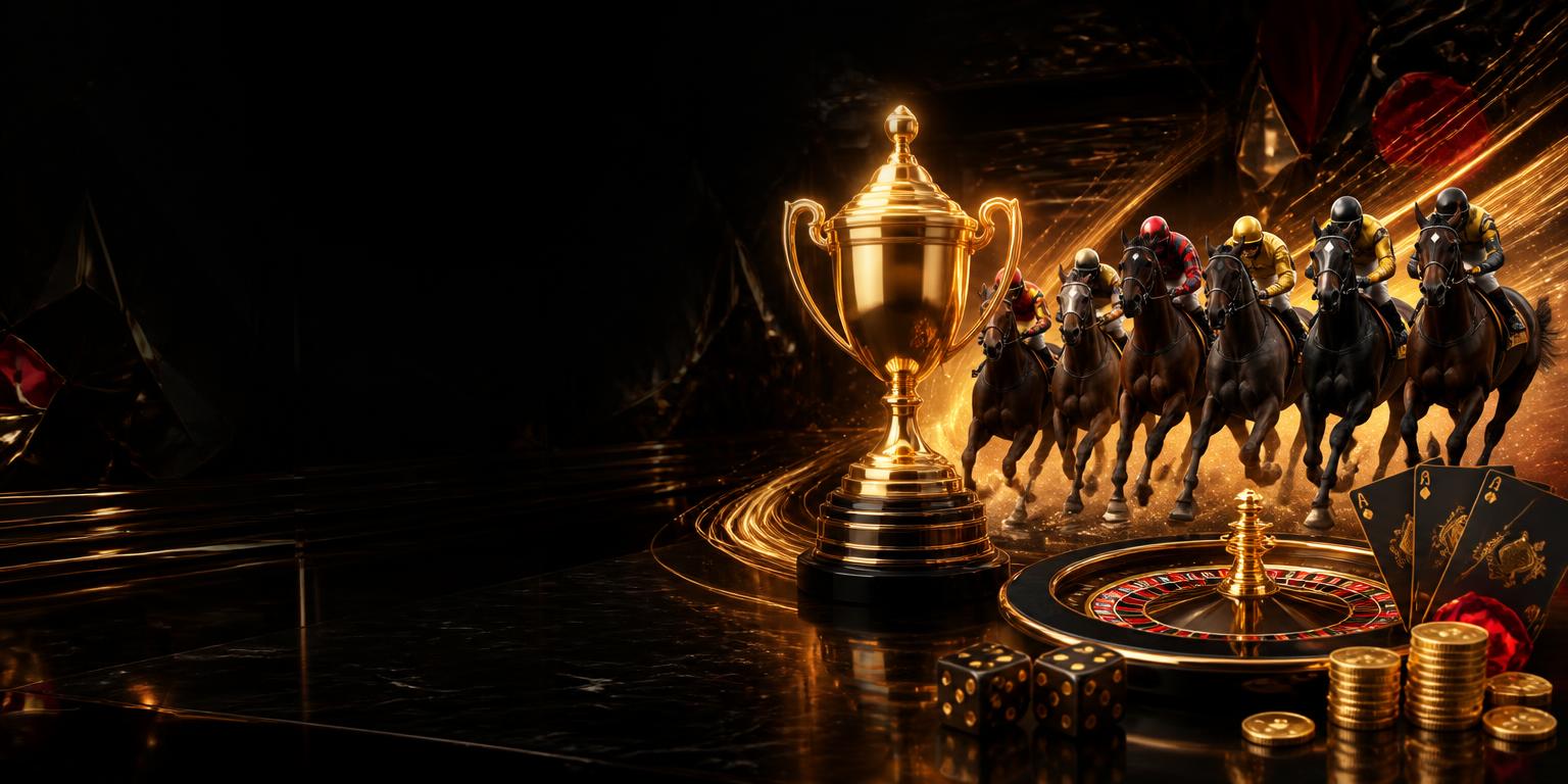 Golden Gamerz casino with six virtual racehorses, roulette and casino games